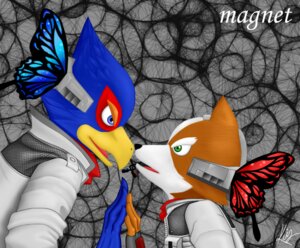 Rating: Questionable Score: 0 Tags: anthro avian beak bird blue_body blue_eyes blue_feathers canid canine duo e621 falco_lombardi feathered_wings feathers fox fox_mccloud green_eyes hatsune_miku insect_wings kp-yoshi lepidopteran_wings magnet_(song) male mammal megurine_luka nintendo parody star_fox vocaloid wings yamaha_corporation User: bunchy7s