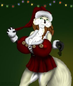 Rating: Questionable Score: 0 Tags: 2005 anthro bell big_breasts black_nose bottomwear breasts canid canine christmas christmas_clothing christmas_headwear cleavage clothed clothing e621 female fox green_eyes hat headgear headwear holidays huge_breasts kissing_bough lights mammal mistletoe nipple_outline plant portia_(artist) portia_(portia) santa_hat skirt smile solo tail User: bunchy7s