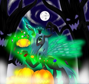 Rating: Safe Score: 0 Tags: absurd_res arthropod black_body blue_hair blueondrive candy candy_corn changeling_(mlp) crown dessert e621 equid equine fangs female feral fog food friendship_is_magic fruit glowing green_eyes hair halloween hasbro headgear heart_symbol hi_res holidays horn insect_wings jack-o'-lantern lollipop long_hair looking_at_viewer magic mammal moon my_little_pony mythological_creature mythological_equine mythology night open_mouth plant pumpkin queen_chrysalis_(mlp) smile solo teeth winged_unicorn wings User: bunchy7s