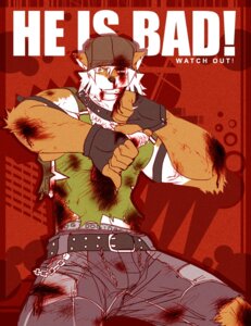 Rating: Questionable Score: 0 Tags: anthro beaugilliam biped blood blood_on_clothing bodily_fluids bulge canid canine canis clothed clothing collar domestic_dog e621 fangs green_eyes grin looking_at_viewer male mammal muscular muscular_anthro muscular_male pinup pose smile solo standing teeth User: bunchy7s Rating: Questionable Score: 0 Tags: anthro beaugilliam biped blood blood_on_clothing bodily_fluids bulge canid canine canis clothed clothing collar domestic_dog e621 fangs green_eyes grin looking_at_viewer male mammal muscular muscular_anthro muscular_male pinup pose smile solo standing teeth User: bunchy7s