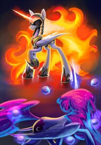 Rating: Safe Score: 0 Tags: 2014 armor blue_body blue_fur blue_hair cutie_mark duo e621 electricity equid equine feathered_wings feathers female fire friendship_is_magic fur glowing hair hasbro hi_res hooves horn levitation lying magic mammal my_little_pony mythological_creature mythological_equine mythology orb princess_celestia_(mlp) princess_luna_(mlp) role_reversal solar_flare solar_flare_(mlp) sparkles underhoof underpable white_body white_fur winged_unicorn wings User: bunchy7s