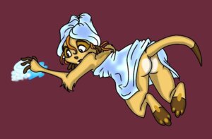 Rating: Questionable Score: 0 Tags: 3_toes 4_fingers all_fours anthro barefoot biped brown_body brown_fur butt dipstick_tail e621 exposed feet female fingerless_(marking) fingers fur hair herpestid jesskat mammal markings meerkat multicolored_tail open_mouth orange_hair shower soap solo tail tail_markings tan_body tan_fur toes towel towel_on_head towel_only towel_wrap User: bunchy7s
