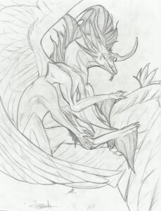 Rating: Safe Score: 0 Tags: ambiguous_gender dragon e621 fangs feathered_wings feathers female feral flying fur graphite_(artwork) hexapodal horn long_mane male monster multi_limb myfi mythological_creature mythological_scalie mythology scalie sketch solo syndicatekatell teeth traditional_media_(artwork) wings User: bunchy7s