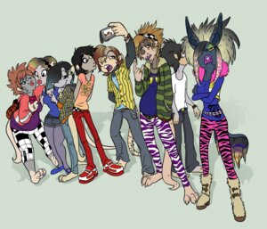 Rating: Safe Score: 0 Tags: alternative_fashion anthro anubian_jackal backpack belt bottomwear camera canid canine canis clothing crosshawk denim denim_bottomwear denim_clothing e621 ear_piercing facial_piercing female footwear group hoodie jackal jeans jewelry kerchief male mammal murid murine necklace nose_piercing pants piercing pompfiction rat rodent scene_(fashion) scene_haircut shoes slightly_chubby sneakers stretched_ears tail tattoo topwear young young_anthro User: bunchy7s