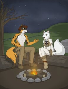 Rating: Safe Score: 0 Tags: anthro bangs bare_shoulders black_body black_fur black_nose bottomwear brown_clothing brown_eyes brown_footwear brown_hair brown_shoes campfire canid canine canis claws clothed clothing dirt duo e621 fan_character fangs female fire fluffy fluffy_tail footwear fur grass hair hi_res hybrid inner_ear_fluff iuana_(raven_wolf) jewelry kurapika log male mammal midriff necklace night open_mouth orange_body orange_fur outside pants plant plantigrade raven_wolf river rock romantic romantic_ambiance romantic_couple shoes short_hair sitting skirt sky star starry_sky stripes tail tattoo teeth tongue topless tree tuft white_body white_fur wolf wood User: bunchy7s