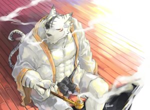Rating: Safe Score: 0 Tags: abs anthro athletic belt biceps big_muscles biped black_body black_fur blush clothed clothing e621 eye_patch eyewear felid fur male mammal markings muscular muscular_anthro muscular_male open_clothing open_robe open_shirt open_topwear pantherine pecs pipe pose robe rpbbw shirt sitting smoke smoking smoking_pipe solo stripes tail tiger topwear white_body white_fur User: bunchy7s