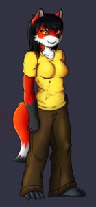 Rating: Safe Score: 0 Tags: anthro anthrofied baljet barefoot biped black_hair bottomwear breasts brown_bottomwear brown_clothing canid canine clothed clothing digital_media_(artwork) dipstick_tail e621 feet female fox full-length_portrait fur generation_1_pokemon gloves_(marking) grey_background grey_body grey_eyes grey_fur hair hi_res highlights_(coloring) leg_markings mammal markings multicolored_body multicolored_fur multicolored_tail nintendo orange_body orange_fur pikachu pokemon pokemon_(species) pokemorph portrait red_highlights rodent shirt shirt_logo simple_background smile socks_(marking) solo standing tail tail_markings topwear translucent translucent_hair two_tone_tail white_body white_fur yellow_clothing yellow_sclera yellow_topwear User: bunchy7s