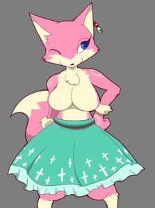 Rating: Questionable Score: 0 Tags: alpha_channel anthro big_breasts biped blue_eyes bottomwear breasts canid canine chest_tuft clothed clothing cross dipstick_tail e621 ear_piercing featureless_breasts female fox fur hukurama mammal markings one_eye_closed piercing pink_body pink_fur simple_background skirt solo standing tail tail_markings topless transparent_background tuft wink User: bunchy7s Rating: Questionable Score: 0 Tags: alpha_channel anthro big_breasts biped blue_eyes bottomwear breasts canid canine chest_tuft clothed clothing cross dipstick_tail e621 ear_piercing featureless_breasts female fox fur hukurama mammal markings one_eye_closed piercing pink_body pink_fur simple_background skirt solo standing tail tail_markings topless transparent_background tuft wink User: bunchy7s