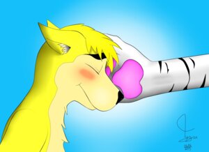Rating: Safe Score: 0 Tags: absurd_res ambiguous_gender anthro blush canid canine canis duo e621 felid fur hi_res mammal pantherine paws tiger tygar tygar_tiger wolf yellow_body yellow_fur User: bunchy7s