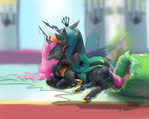Rating: Questionable Score: 0 Tags: 5:4 alternate_species arthropod cabyowl changeling_(mlp) corruption duo e621 female female/female feral friendship_is_magic green_eyes green_hair hair hasbro insect_wings my_little_pony nude pink_hair princess princess_celestia_(mlp) quadruped queen_chrysalis_(mlp) royalty tail tongue wings User: bunchy7s