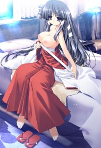 Rating: Explicit Score: 0 Tags: 1girls bandage bandages barefoot bed black_hair breasts female hakama japanese_clothes kagura_(prism_ark) long_hair miko nipples prism_ark rule34 sarashi sitting solo topless User: bunchy7s