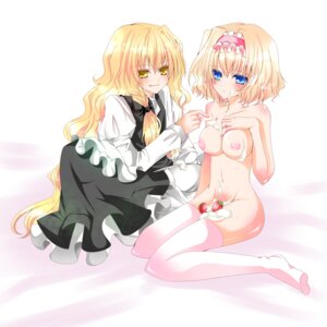 Rating: Explicit Score: 0 Tags: 2girls alice_margatroid blonde_hair blue_eyes breasts cream female food fruit hairband human long_hair marisa_kirisame multiple_females multiple_girls nanase_nao nipples nude nyotaimori rule34 short_hair strawberry thighhighs touhou yellow_eyes yuri User: bunchy7s