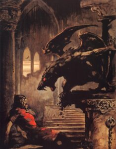 Rating: Safe Score: 0 Tags: ambiguous_gender back_wings clothed clothed_human clothed_male clothing duo e621 empty_eyes fangs feral frank_frazetta gargoyle hi_res horror_(theme) human male mammal membrane_(anatomy) membranous_wings open_mouth red_clothing red_eyes scared side_view snarling teeth wings User: bunchy7s