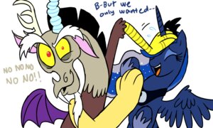 Rating: Safe Score: 0 Tags: beard bloopers chimera dialogue discord_(mlp) draconequus duo e621 english_text equid equine eyes_closed facial_hair feathered_wings feathers female feral friendship_is_magic hair hasbro horn j._r._r._tolkien male mammal membrane_(anatomy) membranous_wings mickeymonster middle-earth_(tolkien) my_little_pony mythological_creature mythological_equine mythology princess_luna_(mlp) red_eyes simple_background text the_lord_of_the_rings white_background winged_unicorn wings User: bunchy7s