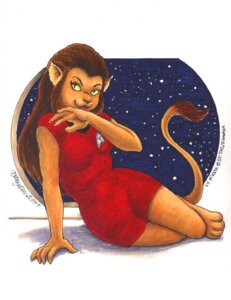 Rating: Safe Score: 0 Tags: 2009 anthro bathing brown_hair caitian clothing domestic_cat e621 felid feline felis female hair insignia long_hair looking_at_viewer m'ress mammal mommyspike reclining simple_background solo star star_trek star_trek_the_animated_series tail traditional_media_(artwork) uniform white_background yellow_eyes User: bunchy7s