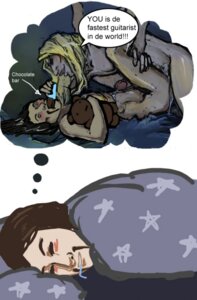 Rating: Explicit Score: 0 Tags: dethklok eating eating_food male male_only metalocalypse rule34 skwisgaar_skwigelf toki_wartooth treat uppertorso User: bunchy7s