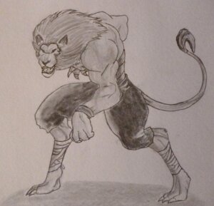 Rating: Safe Score: 0 Tags: 2013 alan_gado angry anthro barefoot biped bloody_roar claws clothing e621 feet felid fur konami lion male mammal monochrome pantherine plejman sepia shadow solo standing traditional_media_(artwork) User: bunchy7s