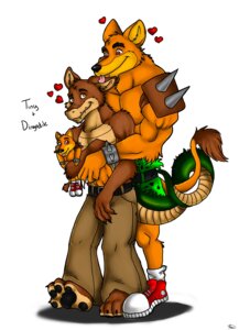 Rating: Safe Score: 0 Tags: activision amber_eyes anthro arody artist_collaboration biceps big_muscles bottomwear brown_body brown_fur canid canine canis claws clothed clothing crash_bandicoot_(series) crocodile crocodilian dasyuromorph dingo dingodile duo e621 footwear fur heart_symbol hi_res hug hybrid licking love male male/male mammal marsupial muscular muscular_male orange_body orange_fur pants pawpads paws plushie recently_extinct_species red_eyes reptile romantic romantic_couple scalie shoes shoulder_pads simple_background tail teeth thylacine tiny_tiger tongue tongue_out topless white_background User: bunchy7s