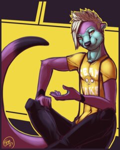 Rating: Safe Score: 0 Tags: 2014 anthro biped black_nose blonde_hair captain_otter clothed clothing e621 feralise fur hair hybrid jad'thor male mammal mustelid otter shirt sitting solo topwear yellow_eyes User: bunchy7s