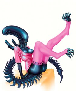 Rating: Questionable Score: 0 Tags: 2014 5_fingers 5_toes alien alien_(franchise) belt black_body black_nipples black_skin bottomless breasts claws clothed clothing digital_media_(artwork) digitigrade e621 exposed_breasts eyeless feet female fingers footwear full-length_portrait glistening hi_res humanoid lace latex legwear meandraco nipples not_furry open_mouth pink_clothing pink_footwear pink_legwear pink_topwear portrait shirt simple_background sitting socks solo teeth toeless_footwear toeless_socks toes topwear vein white_background xenomorph xenomorph_girlfriend User: bunchy7s