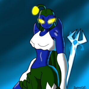 Rating: Safe Score: 0 Tags: 1:1 2013 alien aquatic ariel_(batboyexe) batboyexe big_breasts blue_body blue_skin breasts e621 female humanoid looking_at_viewer melee_weapon non-mammal_breasts polearm smile solo trident weapon young User: bunchy7s