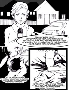 Rating: Safe Score: 0 Tags: ambiguous_gender black_and_white comic dialogue e621 english_text female feral group human male mammal monochrome text unknown_artist User: bunchy7s