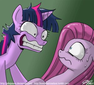 Rating: Safe Score: 0 Tags: blue_eyes bodily_fluids clenched_teeth creepy duo e621 earth_pony equid equine female feral friendship_is_magic fur hair hasbro horn horse insane john_joseco lesson_zero long_hair mammal multicolored_hair my_little_pony mythological_creature mythological_equine mythology pink_hair pinkamena_(mlp) pinkie_pie_(mlp) pony purple_body purple_fur purple_hair rape_face simple_background smile soul_devouring_eyes sweat teeth toony twilight_sparkle_(mlp) two_tone_hair unicorn User: bunchy7s