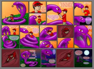 Rating: Questionable Score: 0 Tags: 2011 a_(livinlovindude) abdominal_bulge alpha_channel arbok arbok_(livinlovindude) black_eyes blush boots clothing coiling comic dialogue digital_media_(artwork) duo e621 embarrassed english_text eye_contact fan_character female feral fingerless_gloves footwear generation_1_pokemon gloves grass handwear hat head_first headgear headwear hi_res hug human human_prey licking livinlovindude looking_at_another love lying mammal moon nintendo oral_vore plant pokemon pokemon_(species) red_eyes reptile scalie shoes size_difference snake squeezing swallowing text tongue tongue_out vore User: bunchy7s