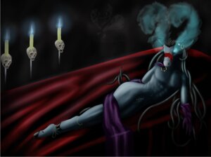 Rating: Explicit Score: 0 Tags: anthro athletic athletic_anthro athletic_male bed biped bone candle chest_piercing dark deer e621 ear_piercing furniture genital_piercing genitals glowing glowing_eyes heart_symbol lying male mammal necromuncher necuras on_side penis penis_piercing piercing seductive skull solo tentacles undead User: bunchy7s