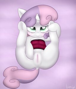Rating: Explicit Score: 0 Tags: 2012 anus butt digital_media_(artwork) e621 equid equine female feral friendship_is_magic fur genitals green_eyes hair hasbro hi_res horn lamiaaaa looking_back lying mammal multicolored_hair my_little_pony mythological_creature mythological_equine mythology on_back presenting solo sweetie_belle_(mlp) tail two_tone_hair unicorn vulva white_body white_fur young young_feral User: bunchy7s