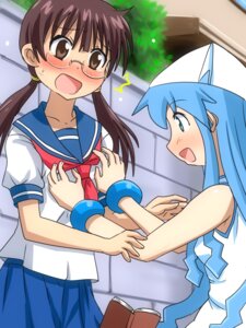 Rating: Explicit Score: 0 Tags: 2girls blue_eyes blue_hair blush book bracelet dress female flat_grab glasses ikamusume jewelry karuta_(karuta01) long_hair multiple_females multiple_girls rule34 sakura_kiyomi school_uniform serafuku shinryaku!_ikamusume tentacle_hair tied_hair twintails yuri User: bunchy7s