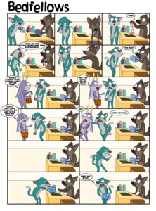 Rating: Safe Score: 0 Tags: angry anthro antlers bedfellows blue_eyes brown_body brown_fur canid canine canis clothing comic dialogue digital_media_(artwork) domestic_cat domestic_dog e621 embarrassed english_text fatigue_(bedfellows) felid feline felis fur green_body green_eyes green_fur grey_body grey_fur group hi_res horn hybrid jackalope lagomorph legwear leporid lube male mammal price_scanner profanity purple_body purple_fur purse rabbit sheen_(bedfellows) shenanigans stealing stockings store tail text tote_bag User: bunchy7s