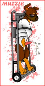 Rating: Explicit Score: 0 Tags: anthro asylum barefoot bound canine character_name clothing cum dog fur hand_truck male male_only mammal muzzle_(road_rovers) penis road_rovers rule34 side_view solo straitjacket tagme User: bunchy7s