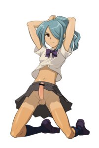 Rating: Explicit Score: 0 Tags: 1boy androgynous aqua_hair balls blue_hair bricola brown_eyes censored crossdressing erection femboy footwear hair_over_one_eye high_resolution ichirouta_kazemaru inazuma_eleven inazuma_eleven_(series) long_hair male male_only no_panties one_eye_covered penis pointless_censoring rule34 school_uniform shirt_lift shoes simple_background skirt skirt_lift socks solo tan tanline testicles trap white_background User: bunchy7s