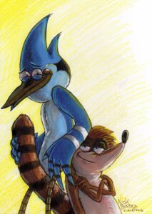 Rating: Safe Score: 0 Tags: 2012 anthro avian beak bird blue_jay cartoon_network copyright_symbol corvid duo e621 hi_res jay_(bird) male mammal mordecai_(regular_show) new_world_jay nick_bondra oscine passerine phraggle procyonid raccoon regular_show rigby_(regular_show) symbol tail tail_grab traditional_media_(artwork) User: bunchy7s