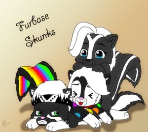 Rating: Safe Score: 0 Tags: ambiguous_gender anthro chibi child e621 easter fluffy fluffy_tail gift group herm_(lore) holidays mammal mephitid nijisukanku simple_background skunk steveskunk surprised tail tan_background twillight_(twillightskunk) young young_anthro User: bunchy7s