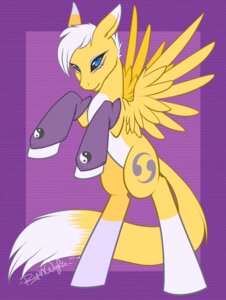 Rating: Safe Score: 0 Tags: 2012 anthro arm_warmers armwear bandai_namco black_sclera canid canine clothing countershading crossover digimon digimon_(species) dipstick_tail e621 equid equine feathered_wings feathers female feral fur hair hasbro hybrid mammal markings mostly_nude multicolored_body multicolored_fur multicolored_tail my_little_pony mythological_creature mythological_equine mythology pegasus ponification pupils quadruped renamon ryunwoofie signature slit_pupils solo tail tail_markings two_tone_body two_tone_fur two_tone_tail white_body white_fur white_hair white_tail wings year yellow_body yellow_fur yellow_tail yellow_wings yin_yang User: bunchy7s