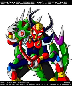 Rating: Explicit Score: 0 Tags: boomer_kuwanger link_monroe male mega_man mega_man_x rule34 sting_chameleon tagme User: bunchy7s