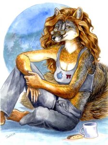 Rating: Safe Score: 0 Tags: 2002 anthro apple beverage canid canine caribou_(artist) clothing coffee cookie e621 eyewear female food fox fruit geek glasses grey_fox mammal pi plant shirt solo tail tank_top topwear urocyon User: bunchy7s