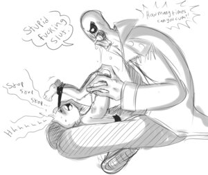 Rating: Explicit Score: 0 Tags: bdsm bodily_fluids bondage bound clothing cum cum_on_face dedan_(off) dominant dominant_male drooling duo e621 elsen_(off) forced genital_fluids male male/male monochrome nude off_(game) open_mouth saliva submissive submissive_male text unknown_artist User: bunchy7s
