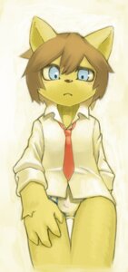 Rating: Questionable Score: 0 Tags: accessory anthro bangs blue_seam_underwear blush briefs brown_hair clothing colored_seam_underwear domestic_cat e621 felid feline felis hair hair_between_eyes hi_res kuroisumi looking_at_viewer low-angle_view male mammal necktie shirt simple_background solo thigh_gap topwear underwear white_background white_briefs white_clothing white_underwear wide_eyed young young_anthro young_male User: bunchy7s