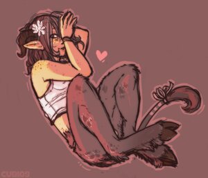 Rating: Questionable Score: 0 Tags: bent_legs butt clothed clothing cubi curled_up e621 female flower fur heart_symbol hooves horn humanoid_pointy_ears looking_at_viewer mammal midriff plant pointy_ears satyr shirt shy skimpy solo spots tail topwear tuft underwear User: bunchy7s