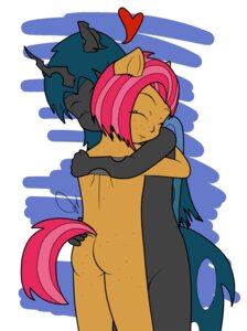 Rating: Questionable Score: 0 Tags: 2013 alternate_species anonjg anthro anthrofied arthropod babs_seed_(mlp) butt changeling_(mlp) child duo e621 equid equine eyes_closed feathered_wings feathers female freckles friendship_is_magic green_hair hair hasbro heart_symbol horn horse hug mammal my_little_pony mythological_creature mythological_equine mythology nude pony simple_background smile standing tail winged_unicorn wings young young_anthro User: bunchy7s