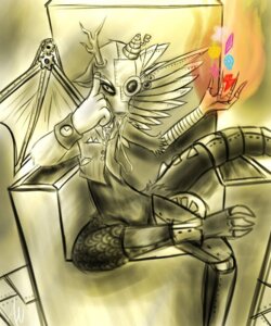 Rating: Safe Score: 0 Tags: 5:6 alternative_fashion antlers askheroichamburger chimera discord_(mlp) draconequus e621 elements_of_harmony friendship_is_magic gear hasbro horn looking_at_viewer male monochrome my_little_pony sitting solo steampunk tail User: bunchy7s