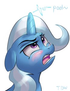 Rating: Safe Score: 0 Tags: blue_body blue_fur blush e621 embarrassed equid equine fail female feral friendship_is_magic fur hair hasbro hi_res horn mammal multicolored_hair my_little_pony mythological_creature mythological_equine mythology purple_eyes simple_background solo thedeerwhisperer trixie_(mlp) two_tone_hair unicorn what white_background User: bunchy7s
