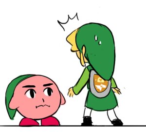 Rating: Safe Score: 0 Tags: alien blonde_hair clothing crossover duo e621 green_clothing green_headwear hair headgear headwear humanoid hylian kirby kirby_(series) kng-bowser link male nintendo not_furry shield simple_background super_smash_bros. the_legend_of_zelda toon_link waddling_head what what_has_science_done wind_waker User: bunchy7s