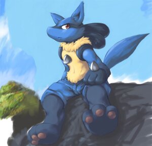 Rating: Safe Score: 0 Tags: 3_fingers 3_toes anthro biped black_body black_fur black_paws blue_body blue_ears blue_fur blue_tail bottomwear canid canine chest_spike clothing detailed_background e621 feet fingers fur generation_4_pokemon grey_spikes hand_spike inner_ear_fluff lucario male mammal multicolored_body multicolored_fur nekouri nintendo outside pants pawpads paws pink_pawpads pokemon pokemon_(species) pseudo_clothing red_eyes sitting solo spikes spikes_(anatomy) tail toes tuft yellow_body yellow_fur User: bunchy7s