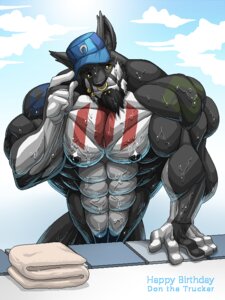 Rating: Safe Score: 0 Tags: 2013 3:4 abs anthro athletic beard biceps big_muscles biped black_nipples canid canine canis clothing e621 ears_up facial_hair facial_piercing fur goatee grey_body grey_eyes grey_fur hair hat hat_only headgear headgear_only headwear headwear_only lip_piercing looking_at_viewer male mammal mostly_nude muscular muscular_anthro muscular_male nipples nose_piercing nose_ring pecs piercing pillow pose ring_piercing septum_piercing solo standing towel water wet wolf wolfiecanem yellow_sclera User: bunchy7s