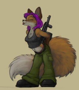 Rating: Safe Score: 0 Tags: anthro big_feet canid canine dog_tags e621 eyes_closed feet female fluffy fluffy_tail fox geena_gonorah gun hair ipoke mammal purple_hair ranged_weapon shotgun solo tail weapon User: bunchy7s