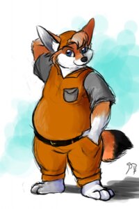 Rating: Safe Score: 0 Tags: 3_toes anthro backwards_baseball_cap backwards_hat barefoot baseball_cap belt biped black_body black_fur black_nose blue_eyes canid canine clothed clothing colored_sketch dipstick_tail e621 featherhead feet fox fully_clothed fur furgonomics gloves_(marking) hair hand_behind_head hand_in_pocket hat headgear headwear hi_res inner_ear_fluff jumpsuit looking_at_viewer male mammal markings multicolored_tail orange_body orange_fur overweight overweight_anthro overweight_male pockets short_hair shy sketch smile solo standing tail tail_markings toes tuft white_body white_fur User: bunchy7s